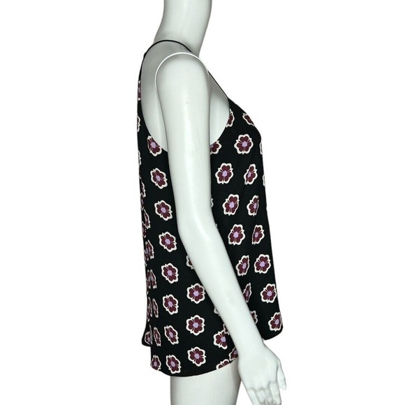 Express Barcelona Cami Tank Top Multicolored Floral Reversible V-Neck - Picture 2 of 10